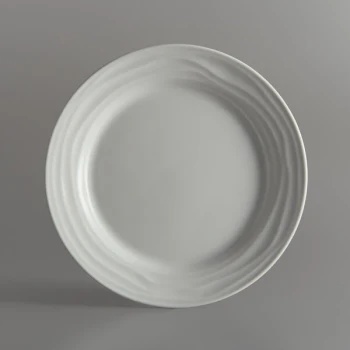 Tuxton GDP-003 TuxTrendz Sandbar 7 1/2" Bright White China Plate - 24/Case