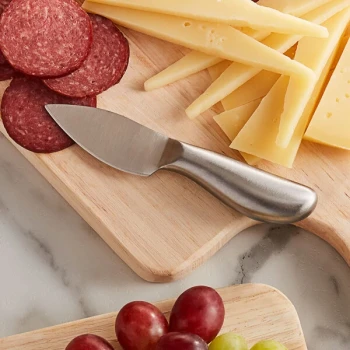 American Metalcraft CKNF2 Evolution 5 1/4" Stainless Steel Semi-Hard Cheese Cheese Knife