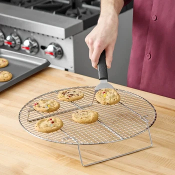Choice 14 3/4" Round Footed Chrome Plated Steel Cooling Rack