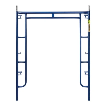 Metaltech SaferStack 76" x 60" Powder Coated Steel Scaffolding Walk-Thru Arch Frame with Three Rungs and Gravity Locks M-MA7660PS