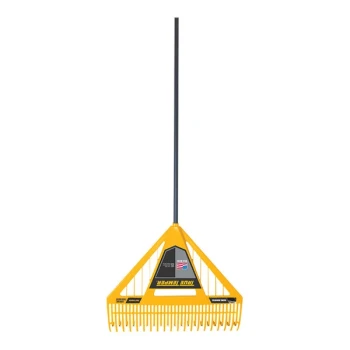 True Temper 27" Dual Tine Poly Leaf Rake with Fiberglass Handle and Cushion End Grip 2704000