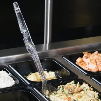 Cambro SPO13CW 13" Clear Camwear® Solid Salad Bar / Buffet Spoon