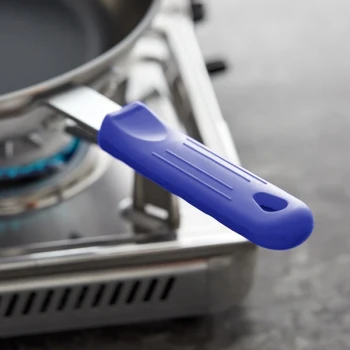 Choice Blue Removable Silicone Pan Handle Sleeve for 10" and 12" Aluminum Fry Pans