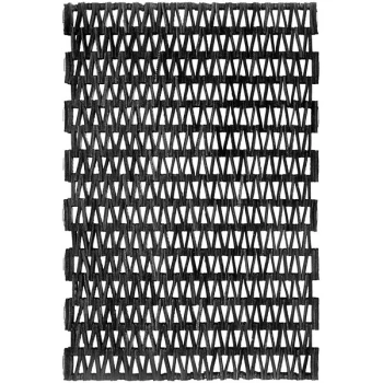 Durable Durite 1' 8" x 2' 6" Black Herringbone Weave Anti-Fatigue Mat 108H2030 - 5/8" Thick