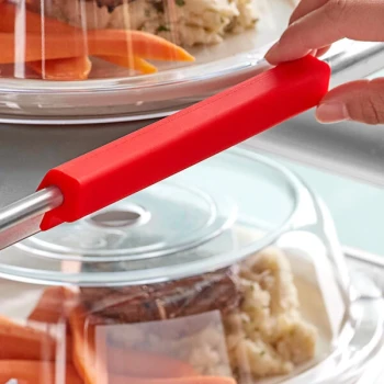 Baker's Lane 6 inch Red Silicone Bun / Sheet Pan Clip Set for Product Identification - 6/Pack