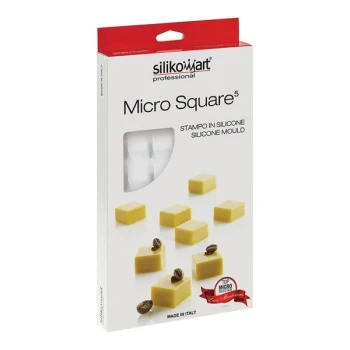 Silikomart 35 Compartment Micro Square Silicone Baking Mold - 13/16 inch x 13/16 inch x 1/2 inch Cavities MICRO SQUARE 5