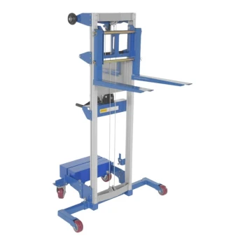 Vestil 500 lb. Hand Winch Counterbalance Fork Lift Truck with 22 7/16" Forks, Adjustable Straddle Base, and 68 7/8" Lift Height A-LIFT-CB