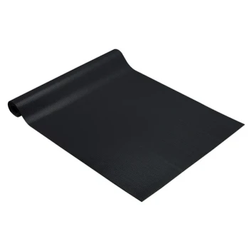 Cactus Mat 1011R-C5 Ezy Kleen Round Rib 5' Wide Black Vinyl Runner Mat - 1/8" Thick