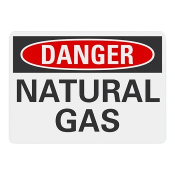 Lavex 10" x 7" Engineer-Grade Reflective Adhesive Vinyl "Danger / Natural Gas" Safety Label