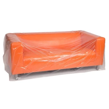 Lavex 124" x 45" 3 Mil LDPE Clear Furniture Bag on a Roll - 40/Roll