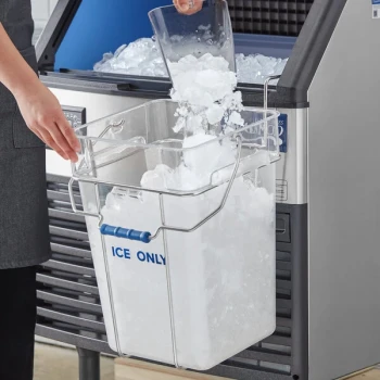 Vigor 5.5 Gallon Polycarbonate Square Ice Tote with Hanging Cradle and Lid