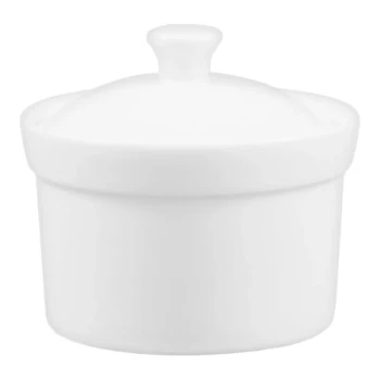 CAC CAS-B8 Super White 7.5 oz. Soup Bowl with Lid - 24/Case