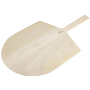 American Metalcraft 15 1/2" x 13 7/8" Wood Pizza Peel with 8" Handle 2414