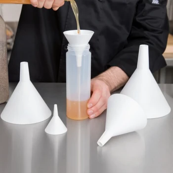 TableCraft 5-Piece 2"- 6" White Plastic Funnel Set