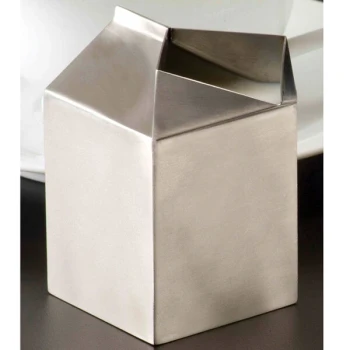 American Metalcraft MCC500 5 oz. Stainless Steel Milk Carton Creamer