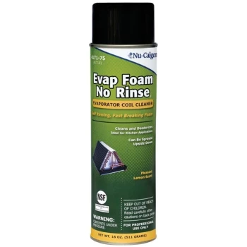 Nu-Calgon 4171-75 18 oz. Evap Foam No Rinse Aerosol Evaporator Coil Cleaner - 6/Case