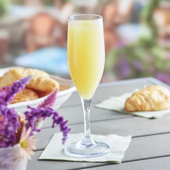 Choice 5.5 oz. Customizable SAN Plastic Champagne Flute - 24/Case