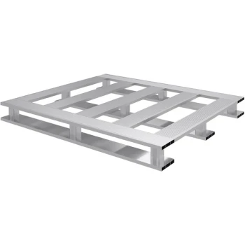 Vestil AP-4248-SB 42" x 47 7/8" x 5 1/16" Aluminum Pallet with 6,000 lb. Capacity and Skid Bottom