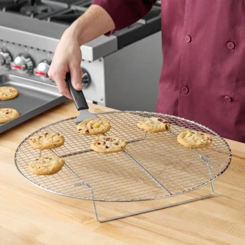 Choice 17 3/4" Round Footed Chrome Plated Steel Cooling Rack