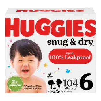 Huggies® Snug & Dry Size 6 Baby Diapers - 104/Case