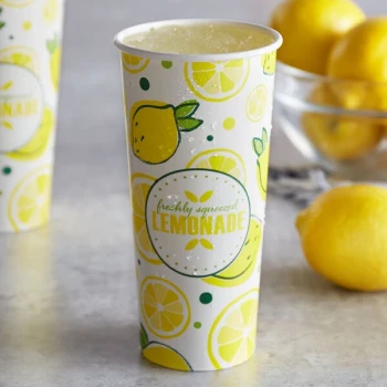 Carnival King 22 oz. Poly Paper Lemonade Cup - 1,000/Case