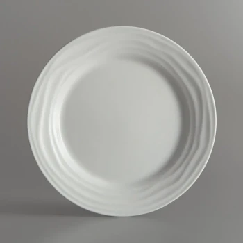 Tuxton GDP-005 TuxTrendz Sandbar 9" Bright White China Plate - 24/Case