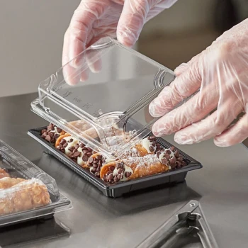 Choice 4 1/2" x 6 1/2" Medium Food Container with Lid - 500/Case