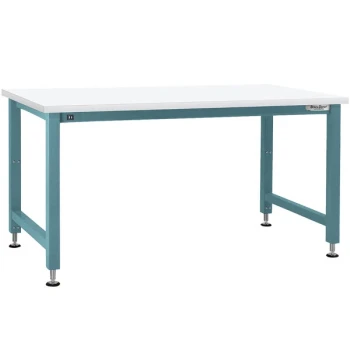BenchPro Adams Series 36" x 60" Formica Laminate Top Adjustable Hydraulic Workbench with Light Blue Frame AEFES3660