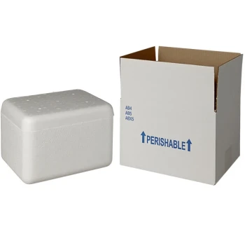 Insulated Shipping Box with Foam Cooler 9 5/8" x 7 3/4" x 5 7/8" - 1" Thick - 96/Pallet