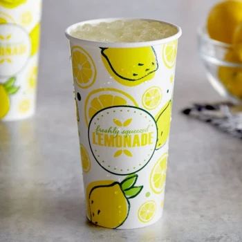 Carnival King 32 oz. Poly Paper Lemonade Cup - 500/Case
