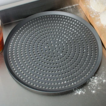 American Metalcraft CAR17SPHC 17" Super Perforated Hard Coat Anodized Aluminum Cutter Pizza Pan