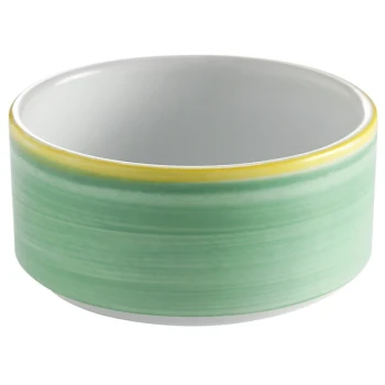 Corona by GET Enterprises PA1603905124 Calypso 11 oz. Green Porcelain Stackable Soup Cup - 24/Case