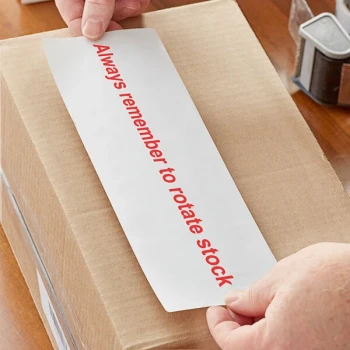 Lavex 4" x 13" White Thermal Transfer Permanent Label Roll - 4/Case