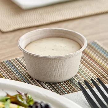 Dart 2 oz. Compostable Fiber Portion Cup - 2,500/Case