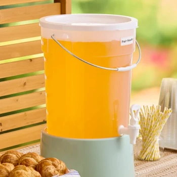 Choice 6 Gallon Clear Round Beverage Dispenser