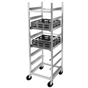Channel AXD-GRR-8 Heavy-Duty 8 Shelf Glass Rack Cart with 8" Spacing