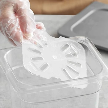 Vigor 1/6 Size Clear Polycarbonate Drain Tray - 6/Case
