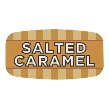 Bollin 5/8" x 1 1/4" Rectangular Permanent Salted Caramel Bakery Label - 1,000/Roll