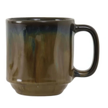 Tuxton GAJ-150 TuxTrendz Artisan Mojave 12 oz. Yukon China Mug   - 24/Case