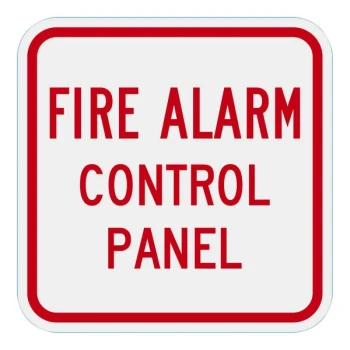 Lavex 12" x 12" High-Intensity Prismatic Reflective Aluminum "Fire Alarm Control Panel" Safety Sign