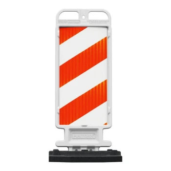 Plasticade® Crosscade 24 12" x 24" Double-Sided Vertical Panel with High-Intensity Striped Prismatic Sheeting 4324-W-HIP