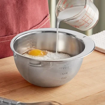 Choice 1.2 Qt. (6 cups) Stainless Steel Batter Bowl