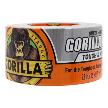 Gorilla Tough & Wide 2.88" x 25 Yard Silver Duct Tape 105680