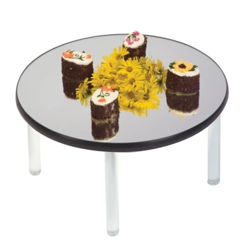 Geneva 2271 12" Round Rimless Stacking Mirror Food Display Tray