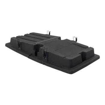Rubbermaid® BRUTE 2221457 Black Hinged Dome Lid for 1 Cubic Yard Tilt Truck / Trash Cart