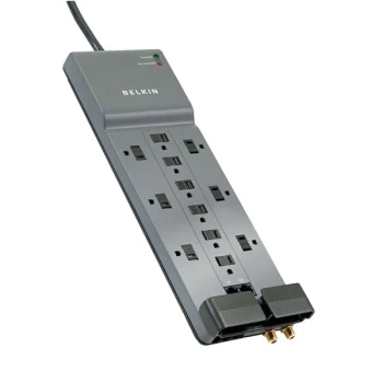 Belkin BE11223410 Professional Series SurgeMaster 10' Gray 12 Outlet Surge Protector, 3996 Joules