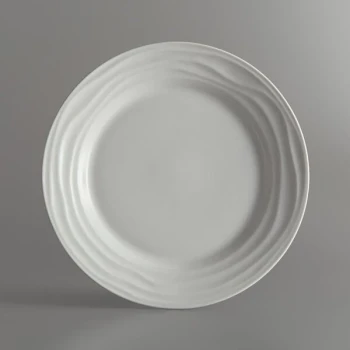Tuxton GDP-006 TuxTrendz Sandbar 10 1/2" Bright White China Plate - 12/Case