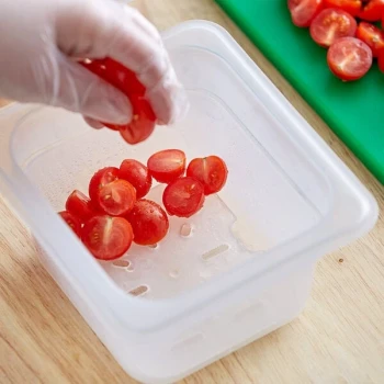 Vigor 1/6 Size Translucent Polypropylene Drain Tray