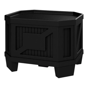 Borray Manufacturer Inc. 39 1/8" x 47 1/4" x 32 5/8" Black Plastic Orchard Bin