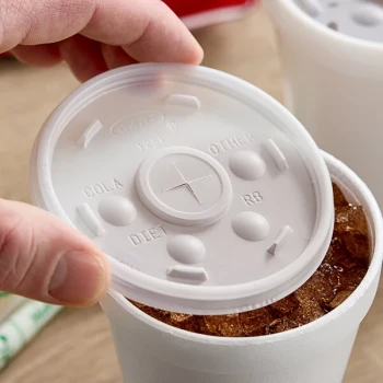 Dart 12SL Translucent Lid with Straw Slot - 1,000/Case